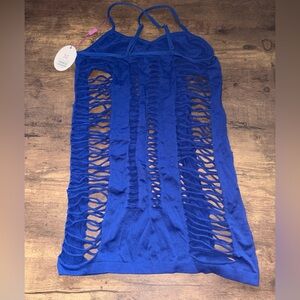 AVID LOVE Blue SEXY Cut-Out Dress